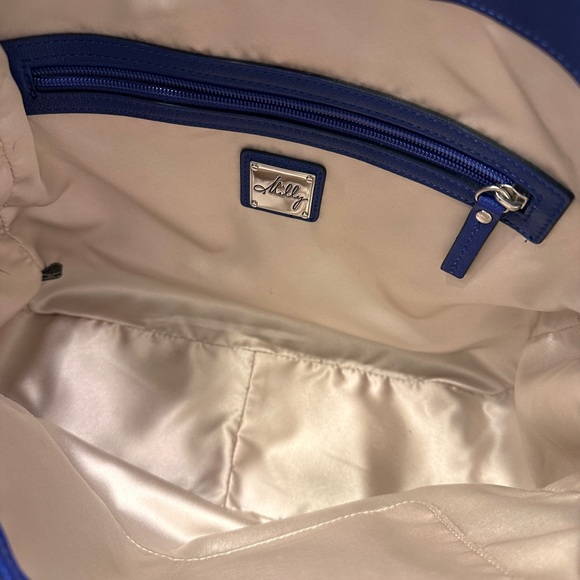 Blue leather Milly satchel - Picture 4 of 4